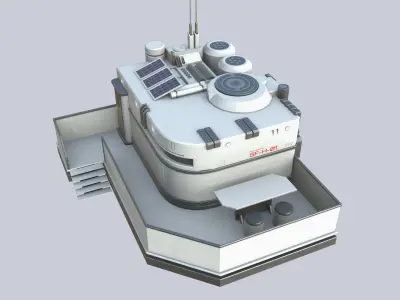 Scifi house Low-poly 3D model purchase