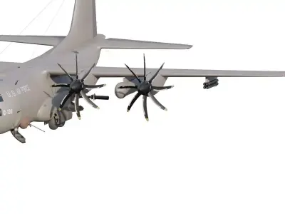AC130 GUNSHIP with interior 3D model