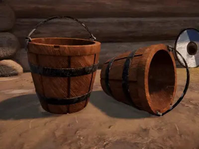Realistic Medieval Viking Cube- Game Ready PBR Asset Low-poly 3D model