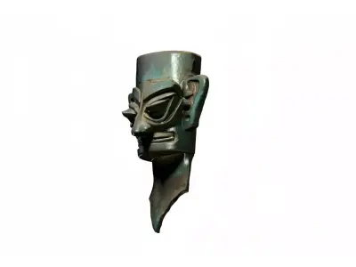 Sanxingdui Bronze Human Head 3D model