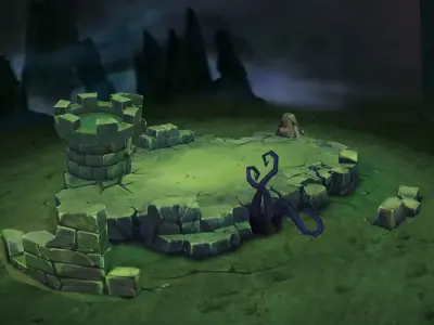 Low Model - Sleeping Beauty Dark Forest 36 3D model