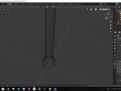 pole street light Low-poly 3D model