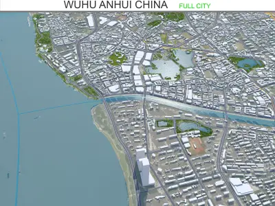 Wuhu Anhui China 40km AI Low-poly 3D model