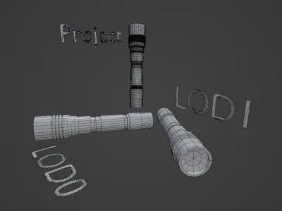 Flashlight Free low-poly 3D model