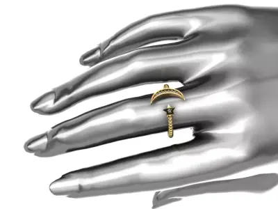 Ring - Gold - Silver 3D print model