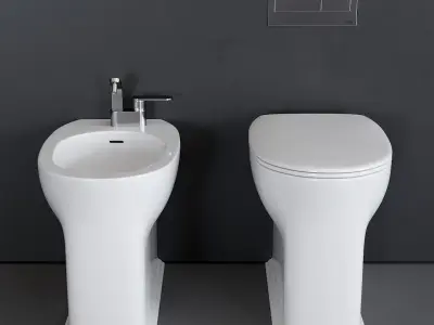 Ceramica Flaminia Madre WC Low-poly 3D model