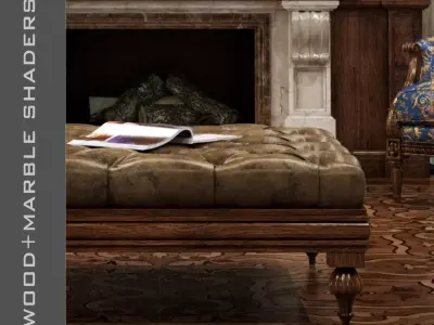 Shaders for VrayforC4D - Bundle 02 Marble and Wood 3D model
