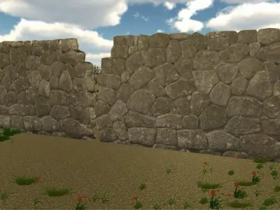 Fence Pack Low-poly 3D model buy