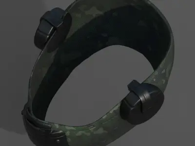 Gas mask respirator scifi futuristic 3d  Low-poly 3D model 10