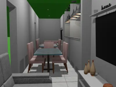 completed house Low-poly 3D model