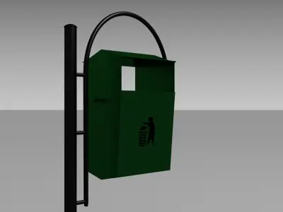 City garbage bin 3D model