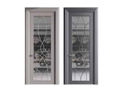 Modern entrance door 46 3D model