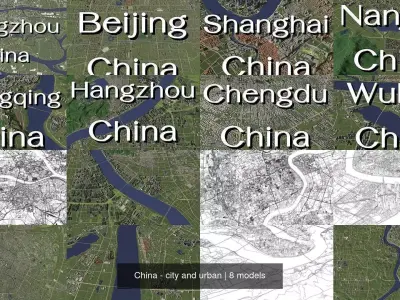 China - city and urban 3D Model Pack