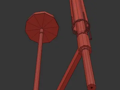 Flambeau six light chandelier gold 3D model