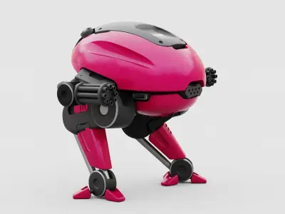 MILITARY BOT B-6000  RIGGED 3D model