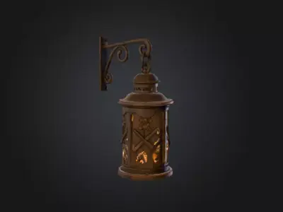 Antique Lantern Glow Low-poly 3D model