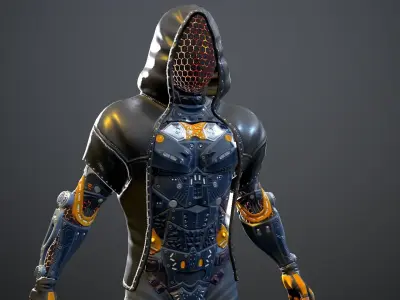 Sci-fi character 2 Low-poly 3D model