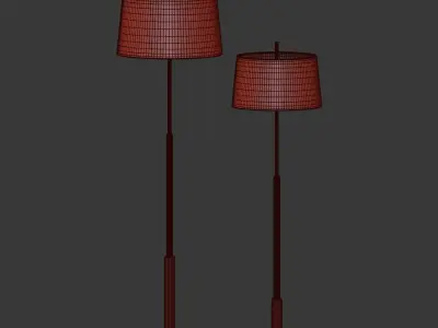 Floor Lamp Diana Santa and Cole Chrome  3D model