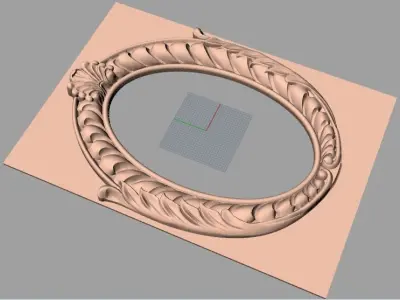 Furniture decoration round flower 3D STL model for CNC E895 3D model