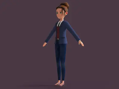  CARTOON MOTHER 3 - Rigged WOMAN 