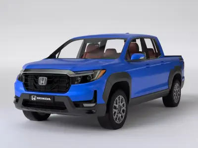 Honda Ridgeline 3D Model High Poly Realistic Pickup Truck 3D model