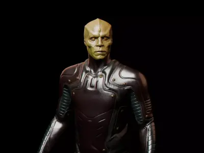 Alien Reptiloid  Low-poly 3D model