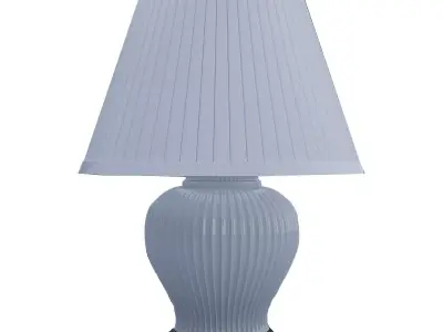 White Ceramic Lamp 3D model