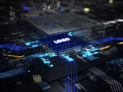 Science and Technology Chip Synthetic Circuit Board 3D model