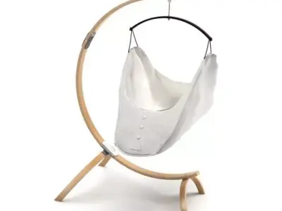 Hanging Baby Bed With Stand 3D model