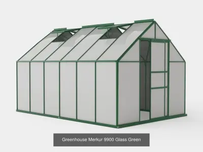 Collection of Greenhouse Merkur 9900 Glass - 3 Models 3D Model Pack