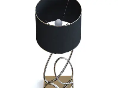 Black Table Lamp 3D model