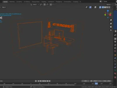 black friday cybercorp lowpoly 3d gaming room  Free low-poly 3D model