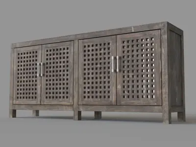 Prado 4-Door Sideboard 3D model