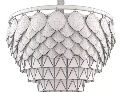Crystal Big Size Jhumar Ceiling Light 3D model