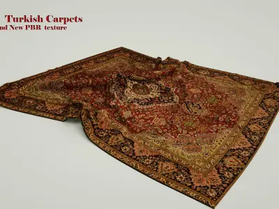 23 Old  Turkish Carpets 3D model