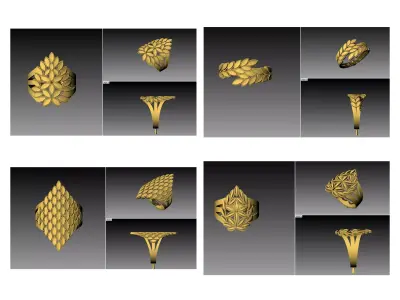 300 LIGHT WEIGHT LADIES RINGS LATEST DESIGNS STL  3D print model