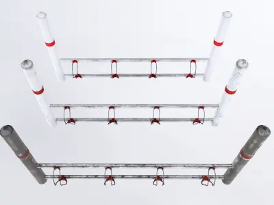 Bike Rack Low-poly 3D model