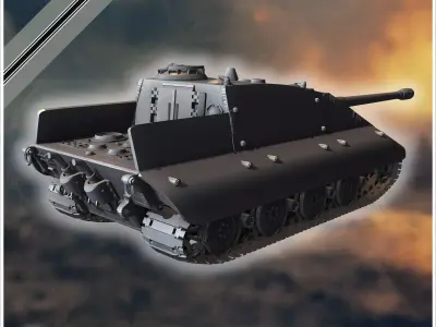 Jagdpanzer E-100 with low profile Entwicklung tank destroyer - G 3D print model