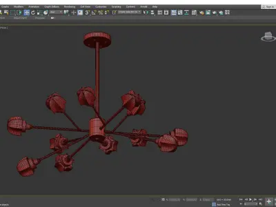 ORION chandelier Low-poly 3D model