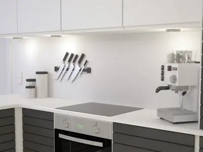 Modern Kitchen Interior 001 3D model