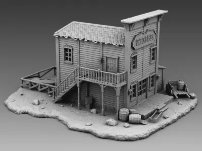 Undertaker western town 3D print model