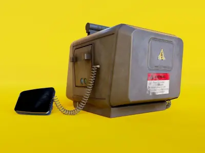 GV SCIFI CONSOLE 006 Desfibrilator Low-poly 3D model