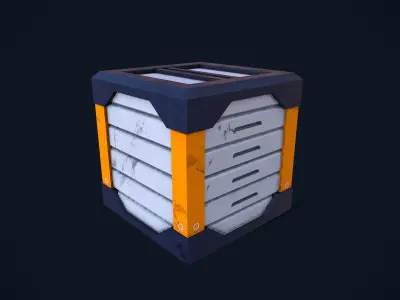 Sci-Fi Crate 04 Low-poly 3D model