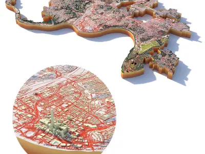 Cincinnati City Ohio USA 3D model