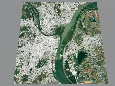 Cityscape Belgrade Serbia 3D model