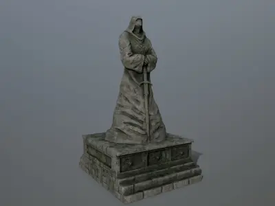 statue 4 Low-poly 3D model