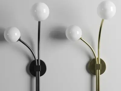 burgeon wall light Low-poly 3D model