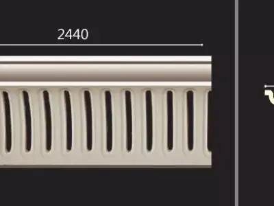 Decorative Ceilling Lighting Plaster 3D model