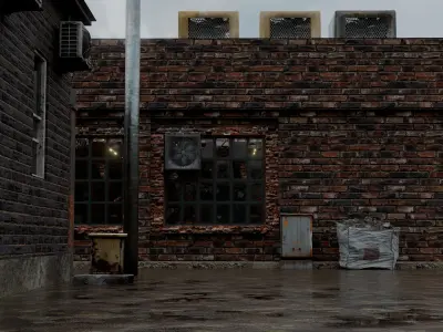 Warehouse building 3D model