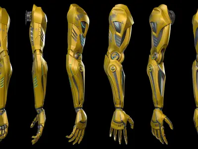 ROBOT MECH ARM - RIGGED 3D model
